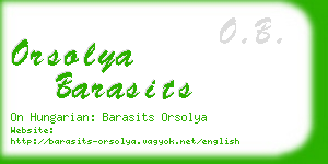 orsolya barasits business card